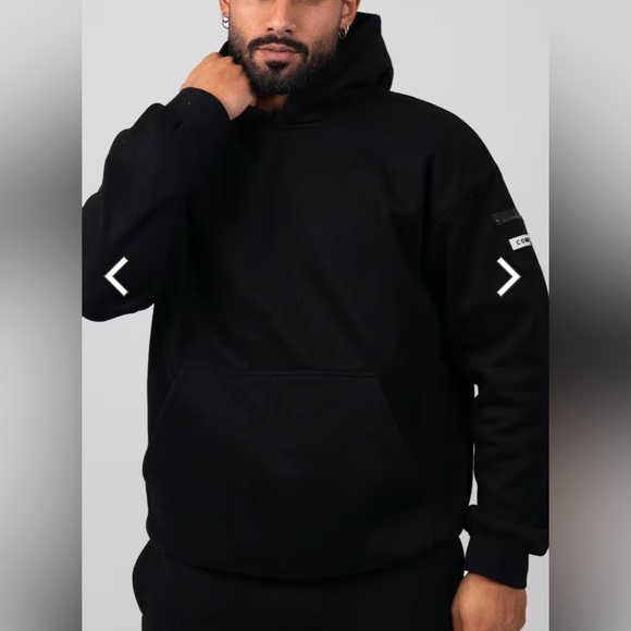 Black Hoodie Sweatshirt - Picture 2 of 5